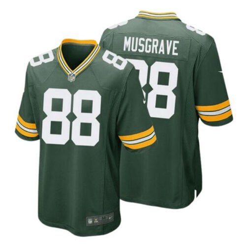 Green Green Bay Packers #88 Luke Musgrave Stitched Game Jersey - GBJ276