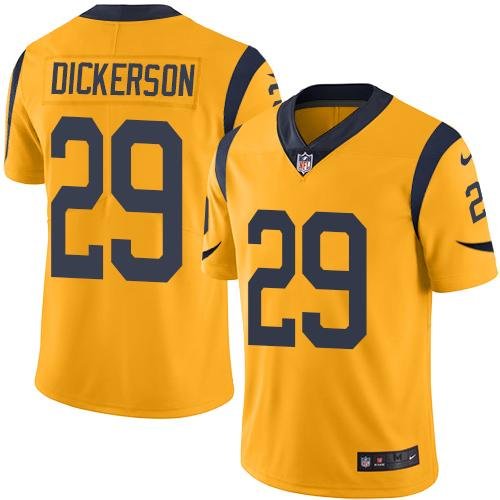 Nike Rams #29 Eric Dickerson Gold Stitched NFL Limited Rush Jersey - LAR353
