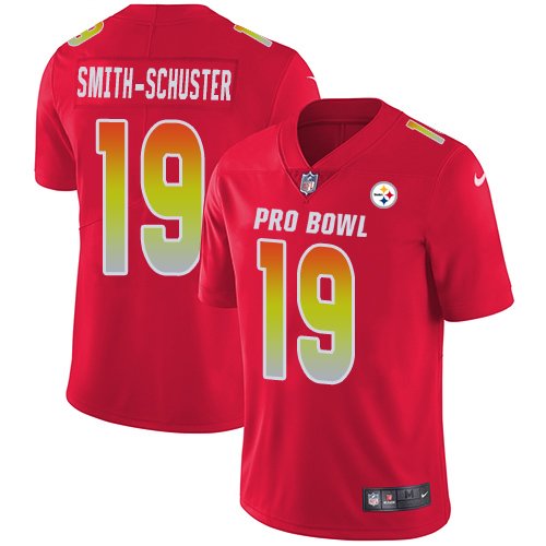 Nike Steelers #19 JuJu Smith-Schuster Red Stitched NFL Limited AFC 2019 Pro Bowl Jersey - PSJ306