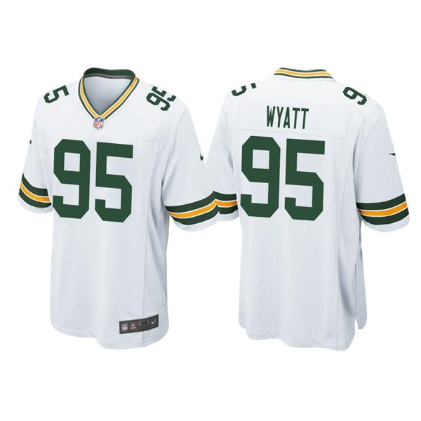 White Green Bay Packers #95 Devonte Wyatt Stitched Football Jersey - GBJ128