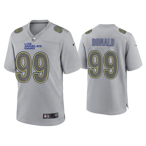 Grey Los Angeles Rams #99 Aaron Donald Atmosphere Fashion Stitched Game Jersey - LAR563