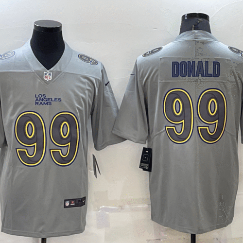 Grey Los Angeles Rams #99 Aaron Donald Atmosphere Fashion Stitched Jersey - LAR372