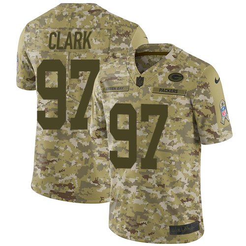 Nike Packers #97 Kenny Clark Camo Stitched NFL Limited 2018 Salute To Service Jersey - GBJ482