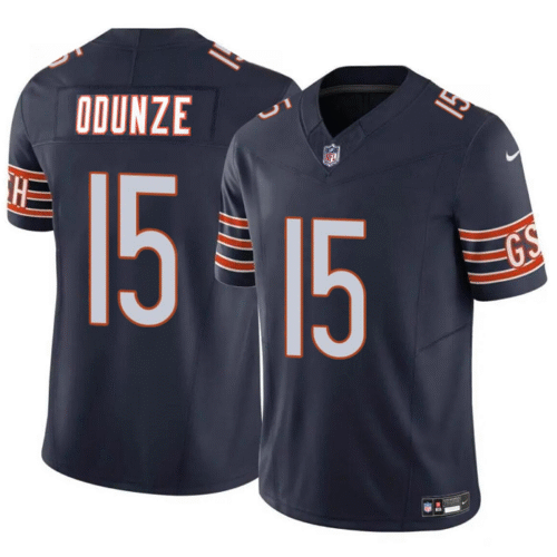 Navy Chicago Bears #15 Rome Odunze 2024 Draft F.U.S.E. Vapor Stitched Football Jersey - CBJ12