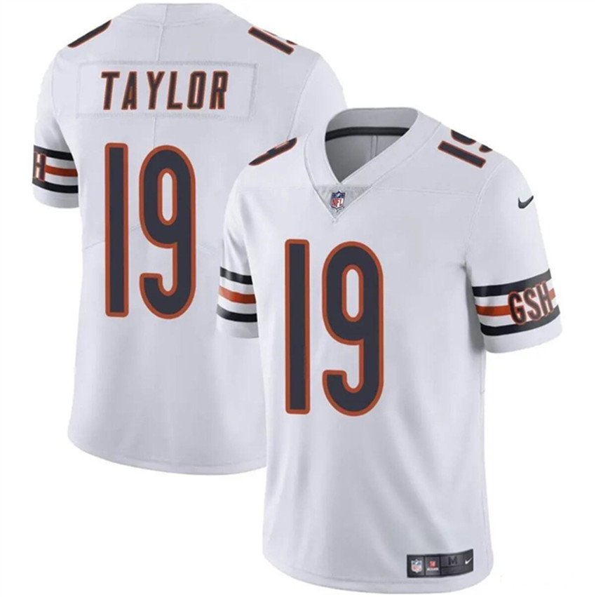 White Chicago Bears #19 Tory Taylor Vapor Stitched Football Jersey - CBJ247