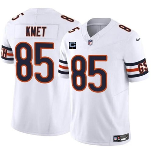 White Chicago Bears #85 Cole Kmet 2024 F.U.S.E. With 1-star C Patch Vapor Untouchable Limited Stitched Football Jersey - CBJ151