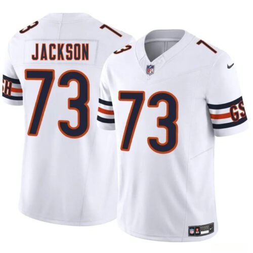 White Chicago Bears #73 Jonah Jackson 2025 F.U.S.E. Vapor Stitched Football Jersey - CBJ641