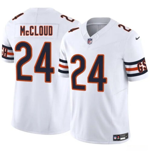 White Chicago Bears #24 Nick McCloud 2025 F.U.S.E. Vapor Untouchable Limited Stitched Football Jersey - CBJ480
