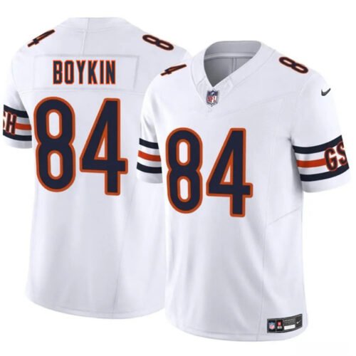 White Chicago Bears #84 Miles Boykin 2025 F.U.S.E. Vapor Untouchable Limited Stitched Football Jersey - CBJ162