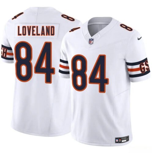 White Chicago Bears #84 Colston Loveland 2025 Draft F.U.S.E. Vapor Untouchable Limited Stitched Football Jersey - CBJ574