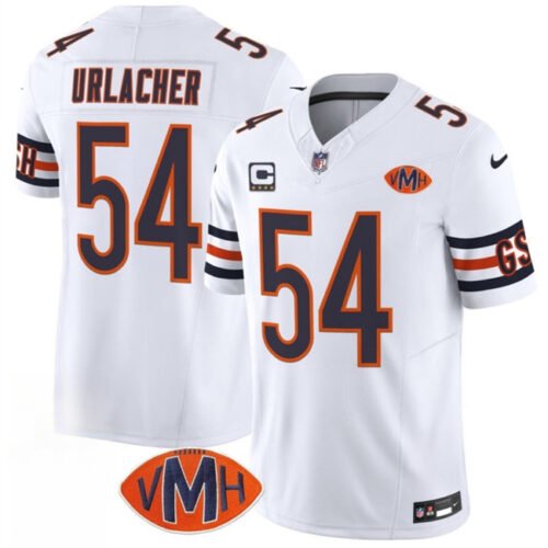 White Chicago Bears #54 Brian Urlacher 2025 F.U.S.E. With 4-Star C Patch VMH Patch Vapor Untouchable Limited Stitched Football Jersey - CBJ74