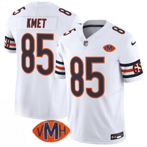 White Chicago Bears #85 Cole Kmet 2025 F.U.S.E. With VMH Patch Vapor Untouchable Limited Stitched Football Jersey - CBJ571