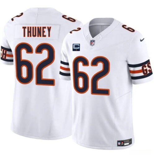 White Chicago Bears #62 Joe Thuney 2025 F.U.S.E. With 1-Star C Patch Vapor Untouchable Limited Stitched Football Jersey - CBJ547