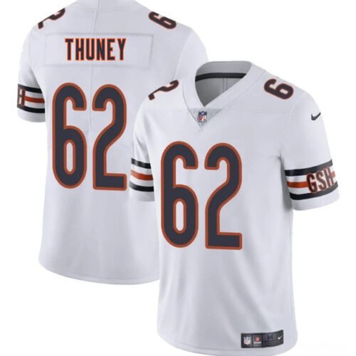 White Chicago Bears #62 Joe Thuney 2025 Vapor Stitched Football Jersey - CBJ158