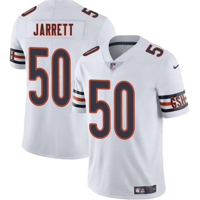 White Chicago Bears #50 Grady Jarrett 2025 Vapor Stitched Football Jersey - CBJ146