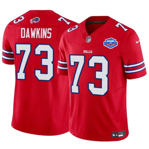 Red Buffalo Bills #73 Dion Dawkins 2025 F.U.S.E. With Farewell Patch Vapor Untouchable Limited Stitched Football Jersey - BBN29