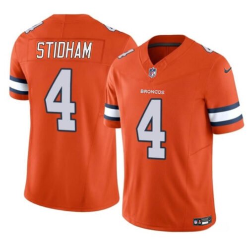 Orange Denver Broncos #4 Jarrett Stidham 2023 F.U.S.E. Vapor Untouchable Stitched Jersey