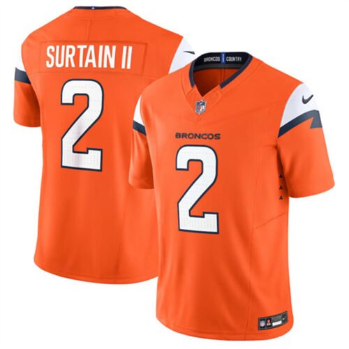 Orange Denver Broncos #2 Pat Surtain II 2024 F.U.S.E. Vapor Limited Stitched Football Jersey