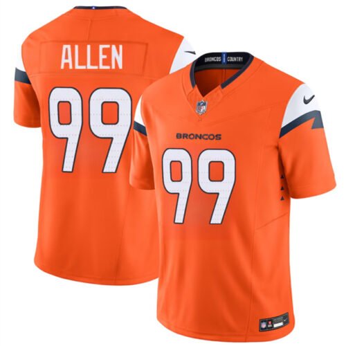 Orange Denver Broncos #99 Zach Allen 2024 F.U.S.E. Vapor Limited Stitched Football Jersey