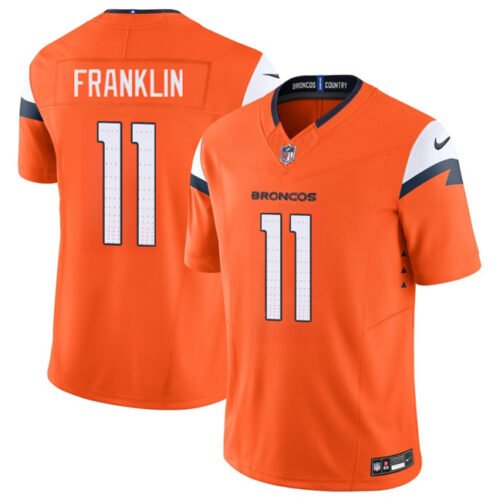 Orange Denver Broncos #11 Troy Franklin 2025 F.U.S.E. Vapor Limited Stitched Football Jersey