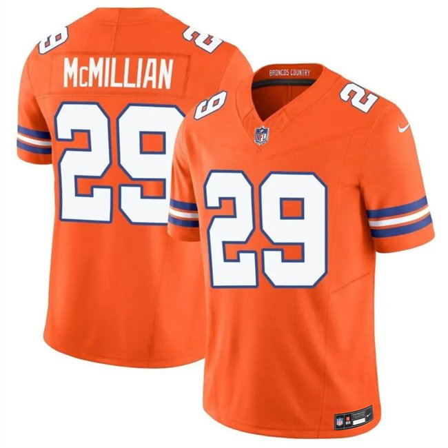 Orange Denver Broncos #29 Ja'Quan McMillan Mile High Collection 1977 Throwback Vapor Limited Stitched Football Jersey