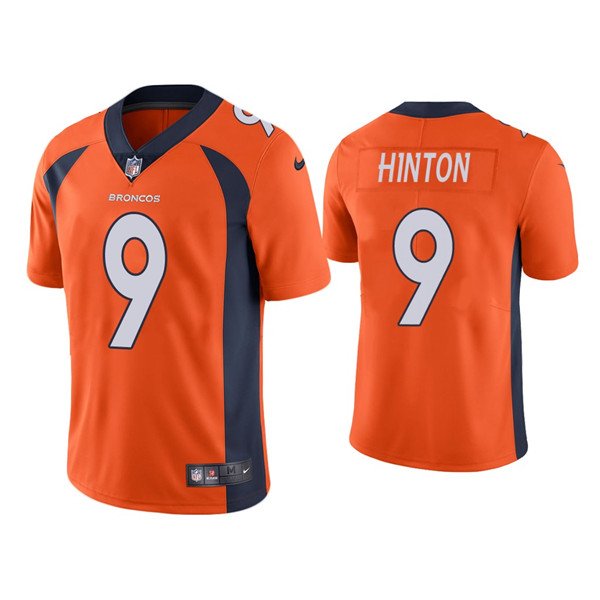 Orange Denver Broncos #9 Kendall Hinton Vapor Untouchable Limited Stitched Jersey