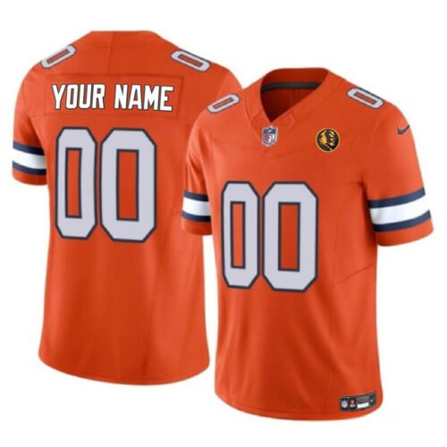 Orange Denver Broncos Active Player Custom 2023 F.U.S.E. With John Madden Patch Vapor Limited Stitched Football Jersey