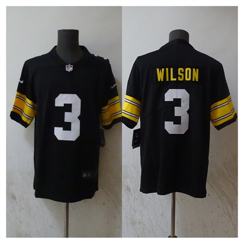 Black Pittsburgh Steelers #3 Russell Wilson Vapor Untouchable Limited Stitched Jersey - PSJ369