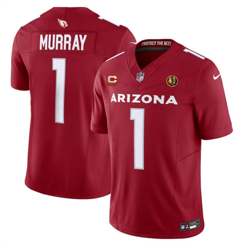 Red Arizona Cardinals #1 Kyler Murray 2023 F.U.S.E. With 4-Star C Patch And John Madden Patch Vapor Limited Stitched Football Jersey - ACJ359