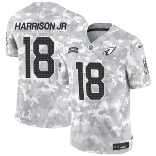 Arctic Camo Arizona Cardinals #18 Marvin Harrison Jr. 2024 F.U.S.E Salute to Service Limited Stitched Football Jersey - ACJ296