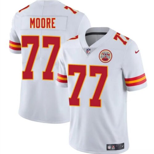 White Kansas City Chiefs #77 Jaylon Moore 2025 Vapor Untouchable Limited Stitched Football Jersey - KCJ62