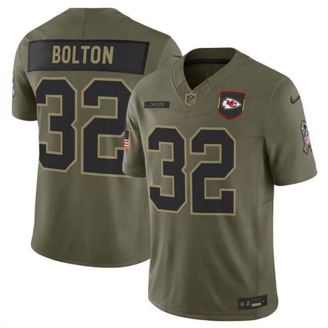 Olive Kansas City Chiefs #32 Nick Bolton 2025 F.U.S.E. Salute to Service Limited Stitched Football Jersey - KCJ87