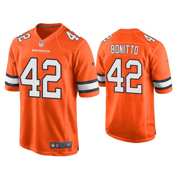 Orange Denver Broncos #42 Nik Bonitto Game Stitched Jersey