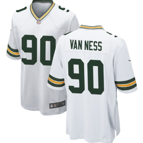 White Green Bay Packers #90 Lukas Van Ness Stitched Game Jersey - GBJ552