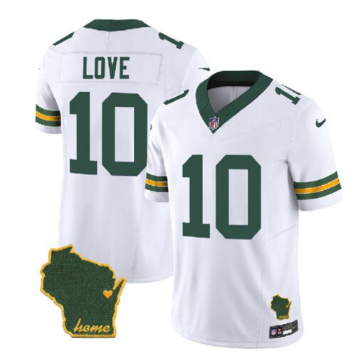 White Green Bay Packers #10 Jordan Love 2023 F.U.S.E. Home Patch Vapor Untouchable Limited Stitched Jersey - GBJ380