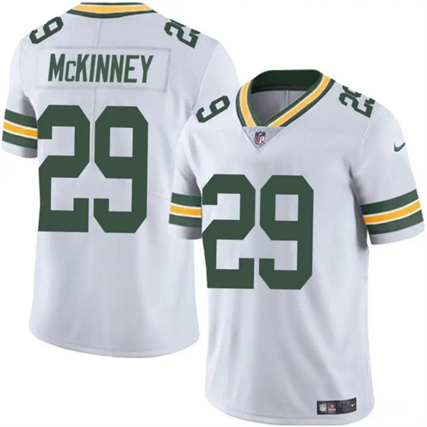 White Green Bay Packers #29 Xavier McKinney Vapor Limited Stitched Football Jersey - GBJ381
