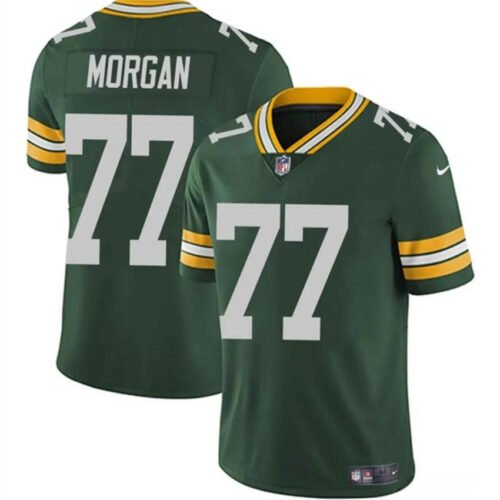 Green Green Bay Packers #77 Jordan Morgan 2024 Draft Vapor Limited Stitched Football Jersey - GBJ112