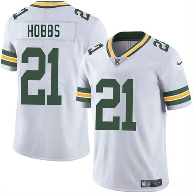 White Green Bay Packers #21 Nate Hobbs 2025 Vapor Untouchable Limited Stitched Jersey - GBJ308