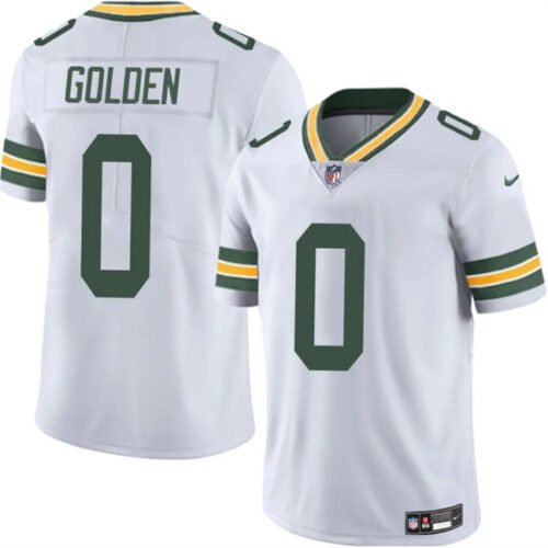 White Green Bay Packers #0 Matthew Golden 2025 Vapor Untouchable Limited Stitched Football Jersey - GBJ251