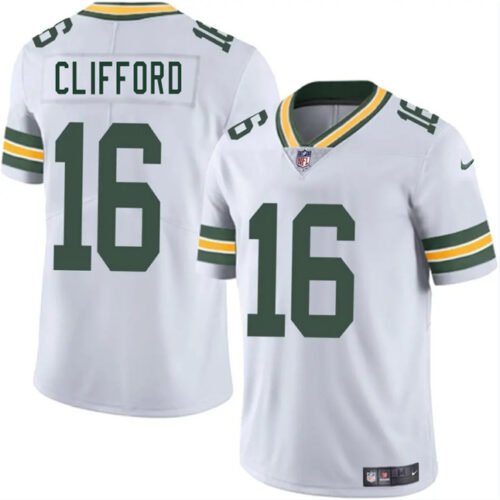 White Green Bay Packers #16 Sean Clifford 2025 Vapor Untouchable Limited Stitched Jersey - GBJ188