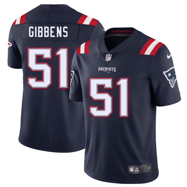 Navy New England Patriots #51 Jack Gibbens 2025 Vapor Limited Stitched Football Jersey - NEP65