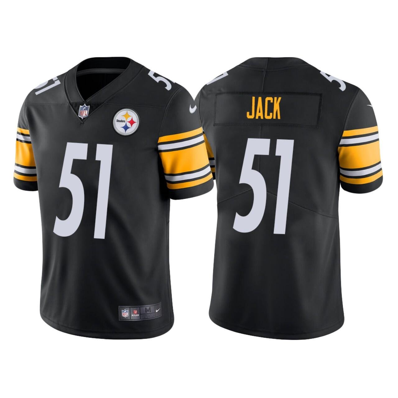 Black Pittsburgh Steelers #51 Myles Jack Vapor Untouchable Limited Stitched Jersey - PSJ612