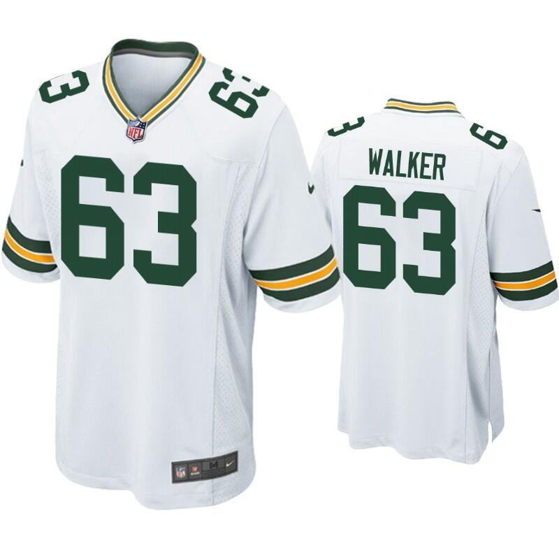 White Green Bay Packers #63 Rasheed Walker Stitched Football Jersey - GBJ217