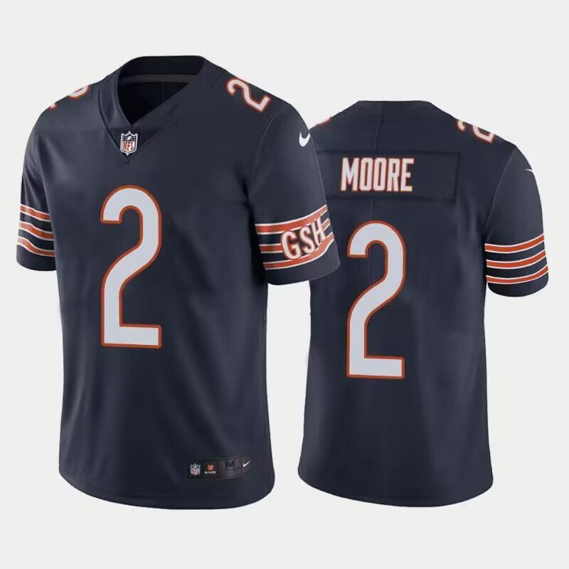 Navy Chicago Bears #2 D.J. Moore Vapor Untouchable Stitched Football Jersey - CBJ267