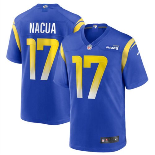 Blue Los Angeles Rams #17 Puka Nacua Stitched Football Game Jersey - LAR226