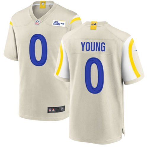 Bone Los Angeles Rams #0 Byron Young Stitched Game Jersey - LAR113