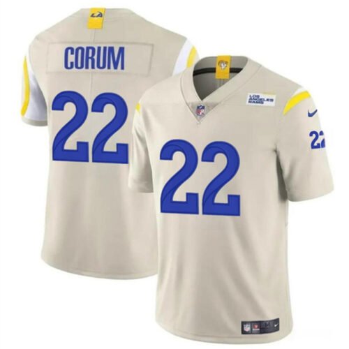 Bone Los Angeles Rams #22 Blake Corum 2024 Draft Vapor Untouchable Stitched Football Jersey - LAR514