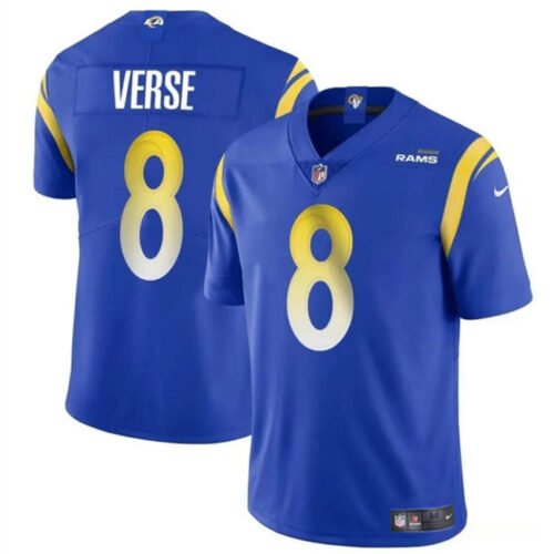 Blue Los Angeles Rams #8 Jared Verse 2024 Draft Vapor Untouchable Stitched Football Jersey - LAR373
