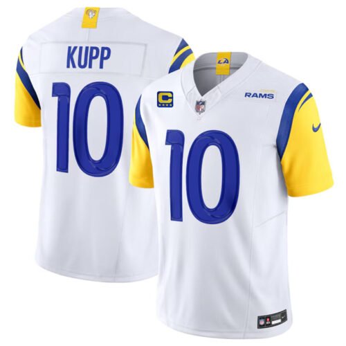 White Los Angeles Rams #10 Cooper Kupp 2024 F.U.S.E With 4-Star C Patch Vapor Untouchable Limited Alternate Stitched Jersey - LAR411