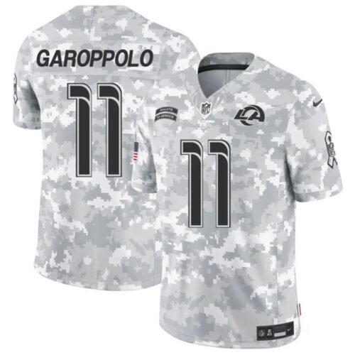 Arctic Camo Los Angeles Rams #11 Jimmy Garoppolo 2024 F.U.S.E Salute to Service Limited Stitched Football Jersey - LAR273